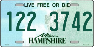 NH license plate 1223742