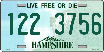 NH license plate 1223756