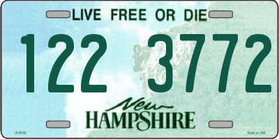 NH license plate 1223772