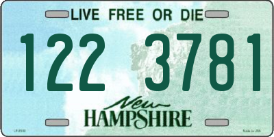 NH license plate 1223781