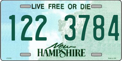 NH license plate 1223784