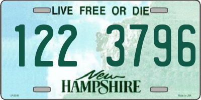 NH license plate 1223796
