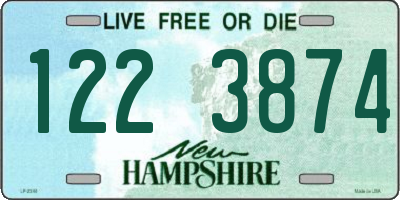 NH license plate 1223874