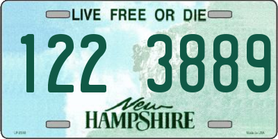 NH license plate 1223889