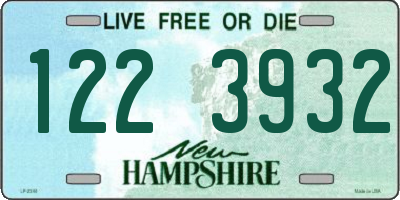 NH license plate 1223932