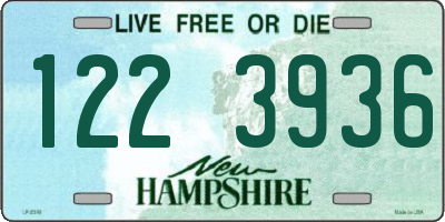 NH license plate 1223936