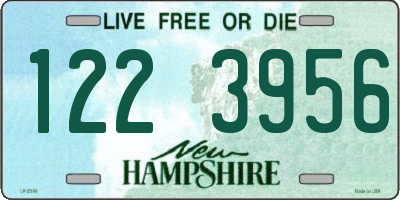 NH license plate 1223956