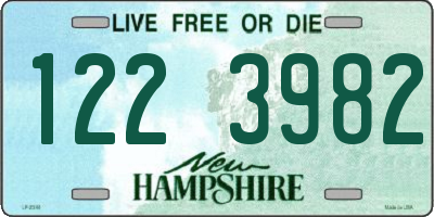 NH license plate 1223982