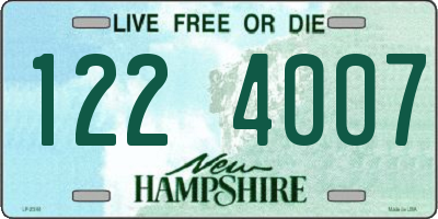 NH license plate 1224007