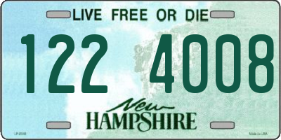 NH license plate 1224008
