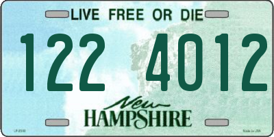 NH license plate 1224012