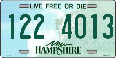 NH license plate 1224013