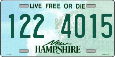 NH license plate 1224015