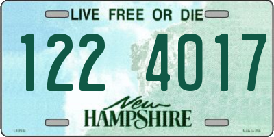 NH license plate 1224017