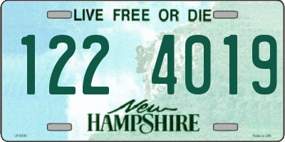 NH license plate 1224019