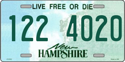 NH license plate 1224020