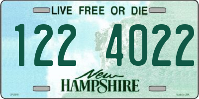 NH license plate 1224022
