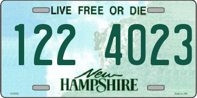 NH license plate 1224023