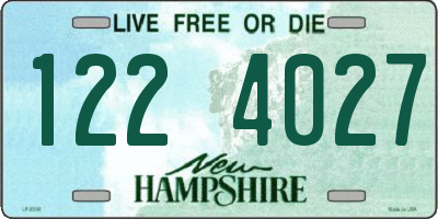 NH license plate 1224027
