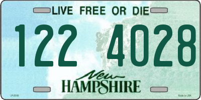 NH license plate 1224028