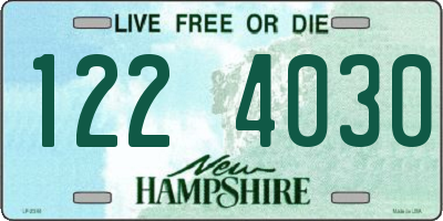 NH license plate 1224030
