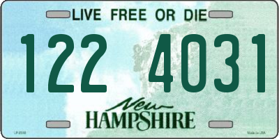 NH license plate 1224031