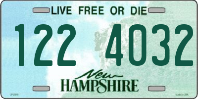 NH license plate 1224032
