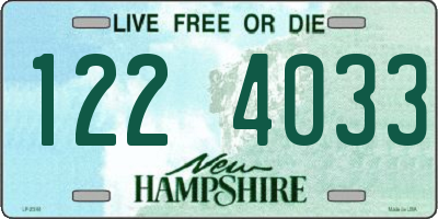 NH license plate 1224033
