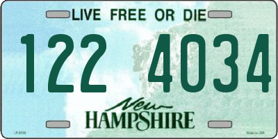 NH license plate 1224034