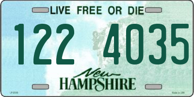 NH license plate 1224035