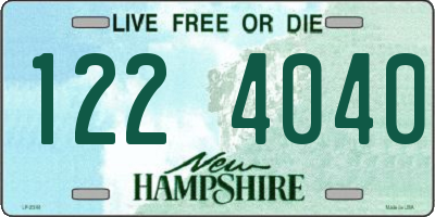 NH license plate 1224040