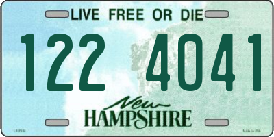 NH license plate 1224041