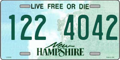 NH license plate 1224042