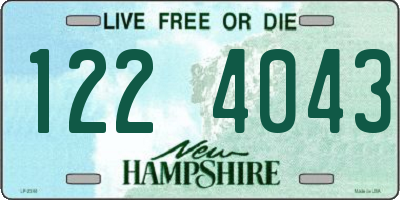 NH license plate 1224043