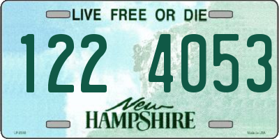 NH license plate 1224053