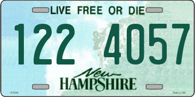 NH license plate 1224057