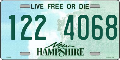 NH license plate 1224068