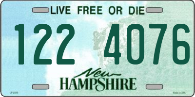 NH license plate 1224076