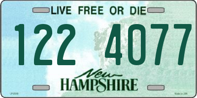 NH license plate 1224077