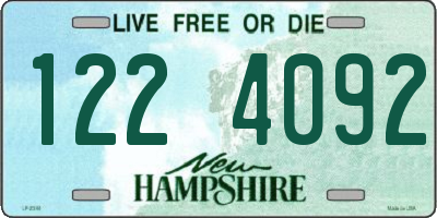 NH license plate 1224092