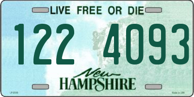 NH license plate 1224093