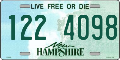 NH license plate 1224098