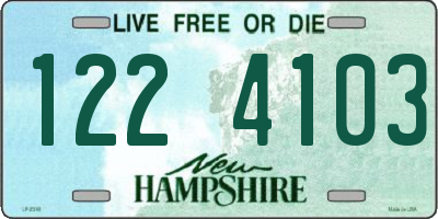 NH license plate 1224103