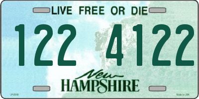 NH license plate 1224122