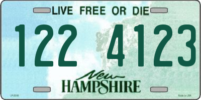 NH license plate 1224123