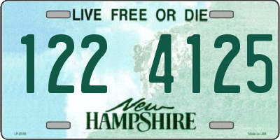 NH license plate 1224125