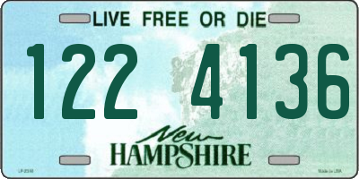 NH license plate 1224136