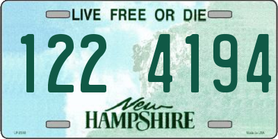 NH license plate 1224194