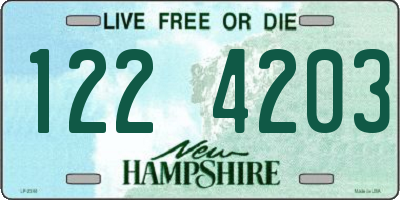 NH license plate 1224203