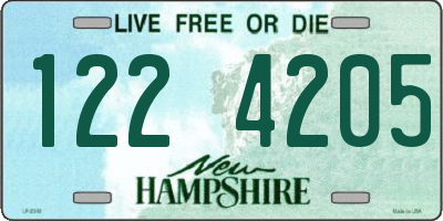 NH license plate 1224205